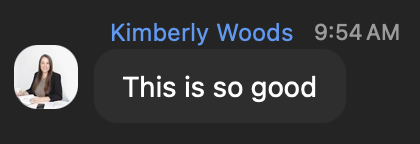 Kimberly Woods: This is so good.